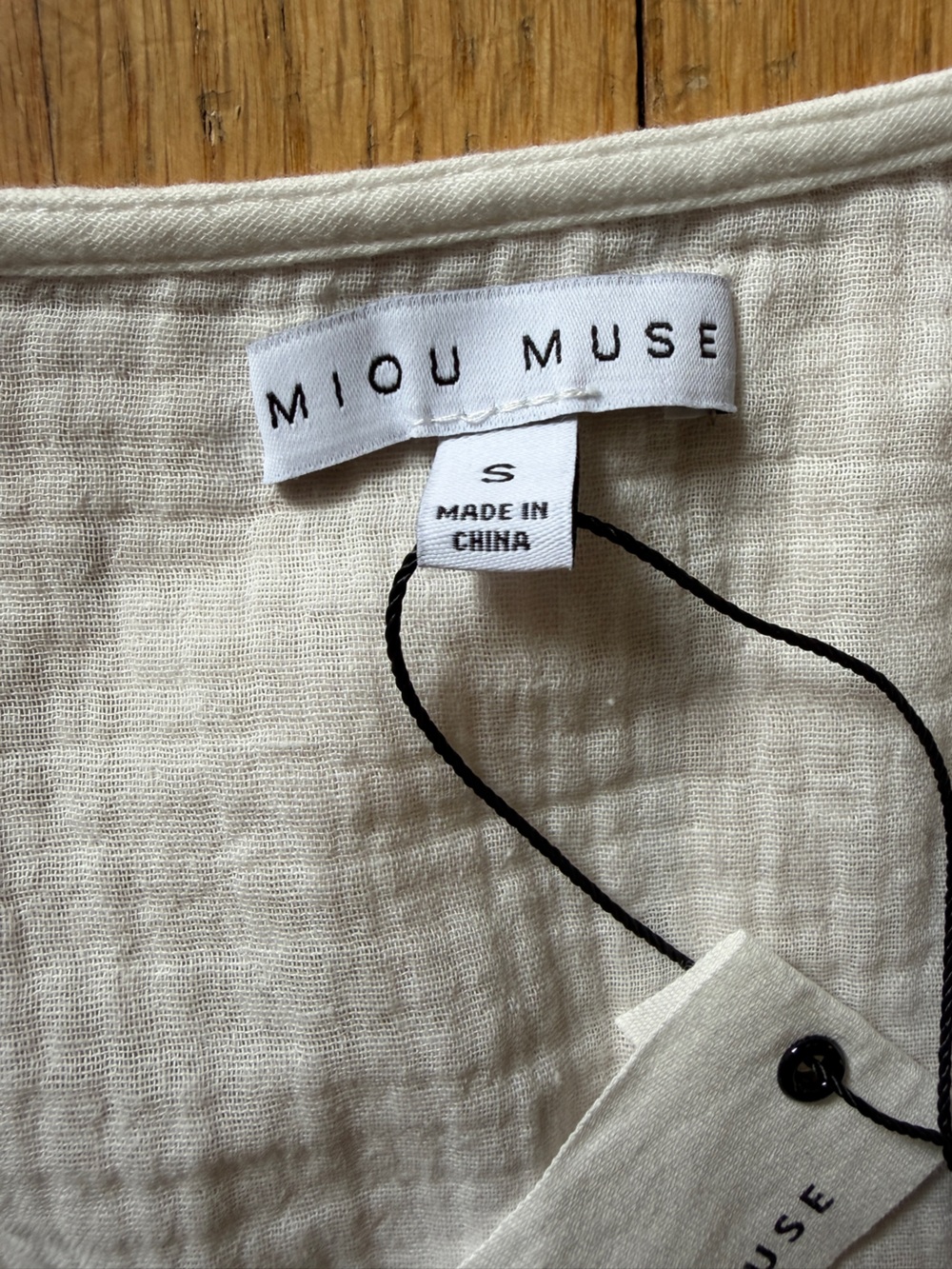 Miou Muse White Gauze Wrap-Style Dress in Small NWT - Picture 5 of 6